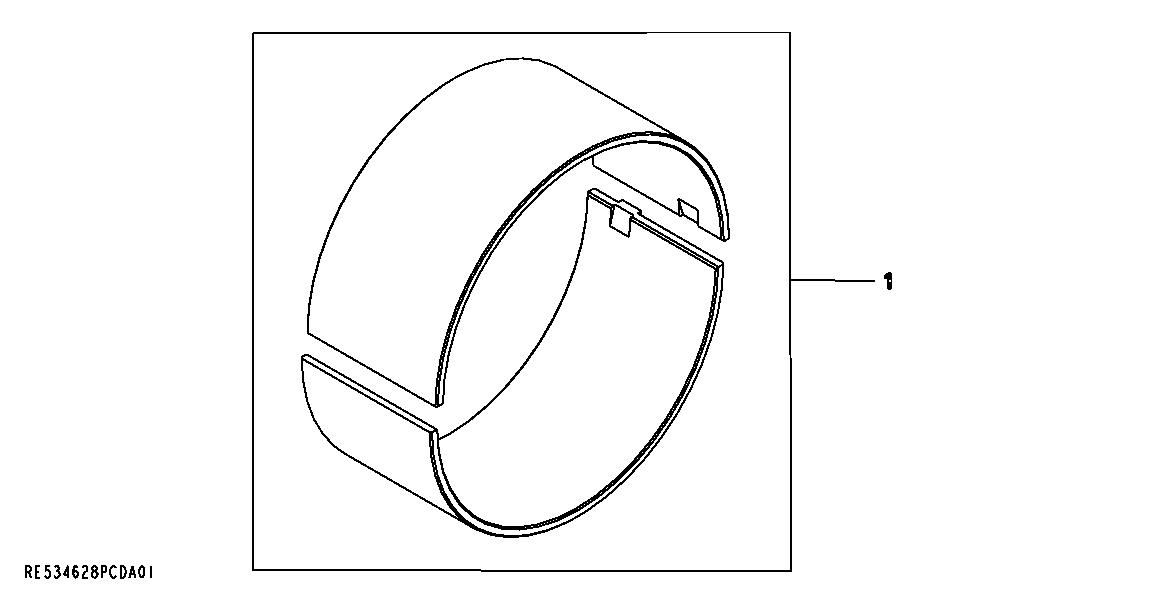 Схема запчастей John Deere 50CLC - 74 - 9901 BEARING KIT 0400 Engine 6125HT001-RG29624 6125HT001