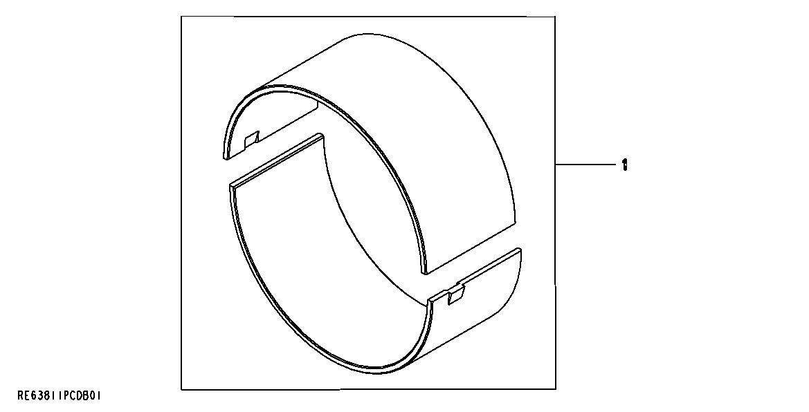 Схема запчастей John Deere 50CLC - 75 - 9901 BEARING KIT 0400 Engine 6125HT001-RG29624 6125HT001