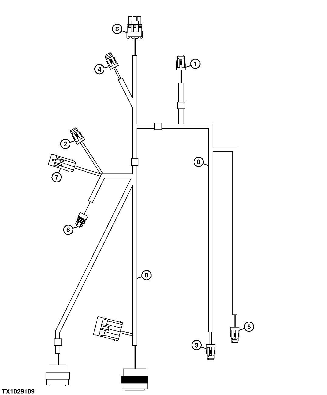 Схема запчастей John Deere 50CLC - 116 - ENGINE WIRING HARNESS AND CONNECTORS 1674 WIRING HARNESS AND SWITCHES