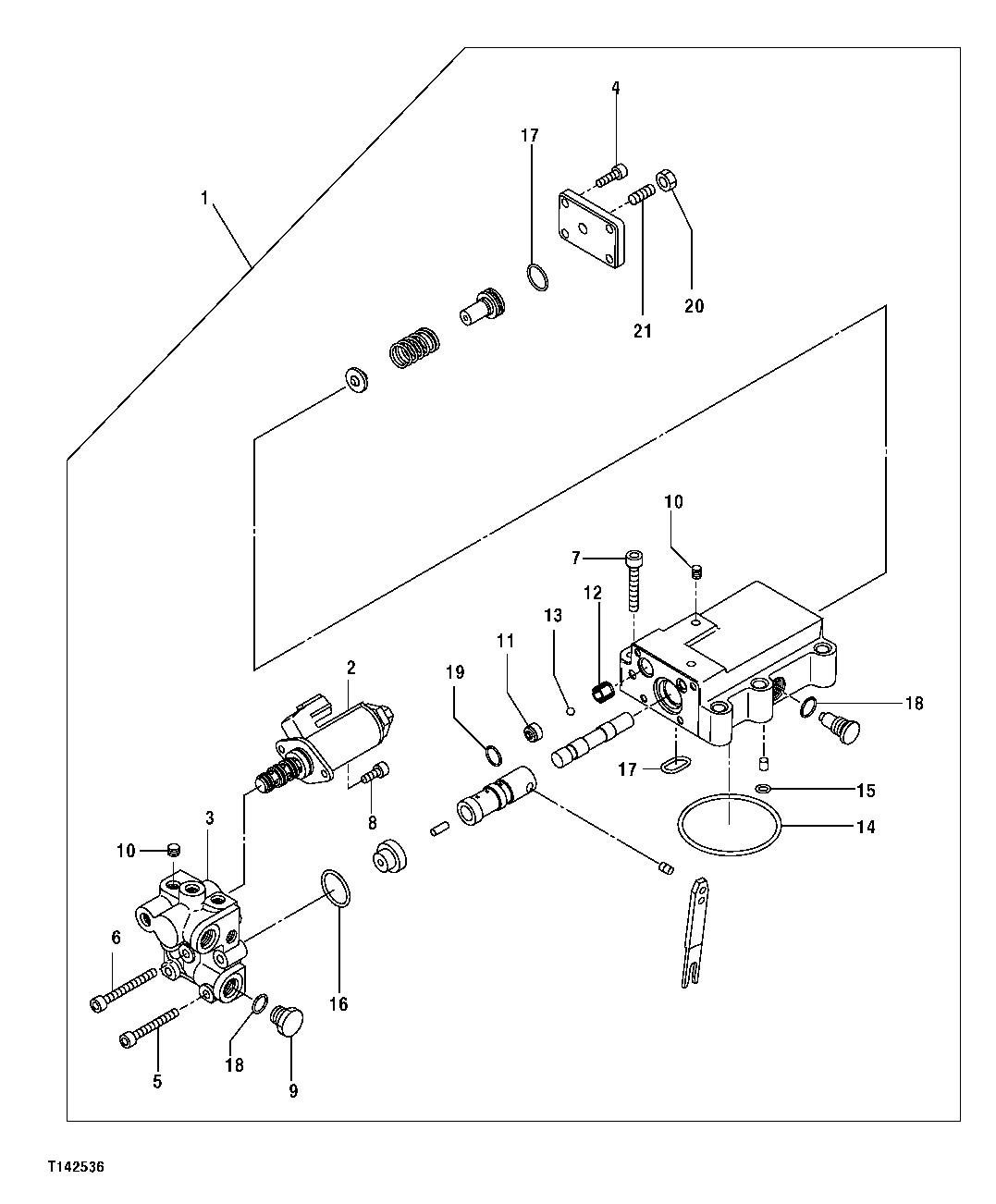 Схема запчастей John Deere 50CLC - 188 - Regulator 2160 VEHICLE HYDRAULICS