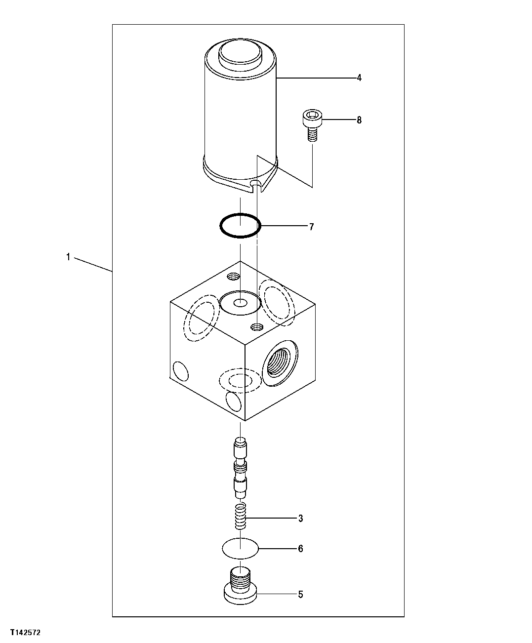 Схема запчастей John Deere 50CLC - 273 - SOLENOID VALVE 3360 HYDRAULIC SYSTEM