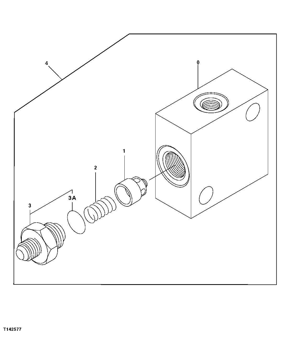 Схема запчастей John Deere 50CLC - 275 - PILOT CHECK VALVE 3360 HYDRAULIC SYSTEM