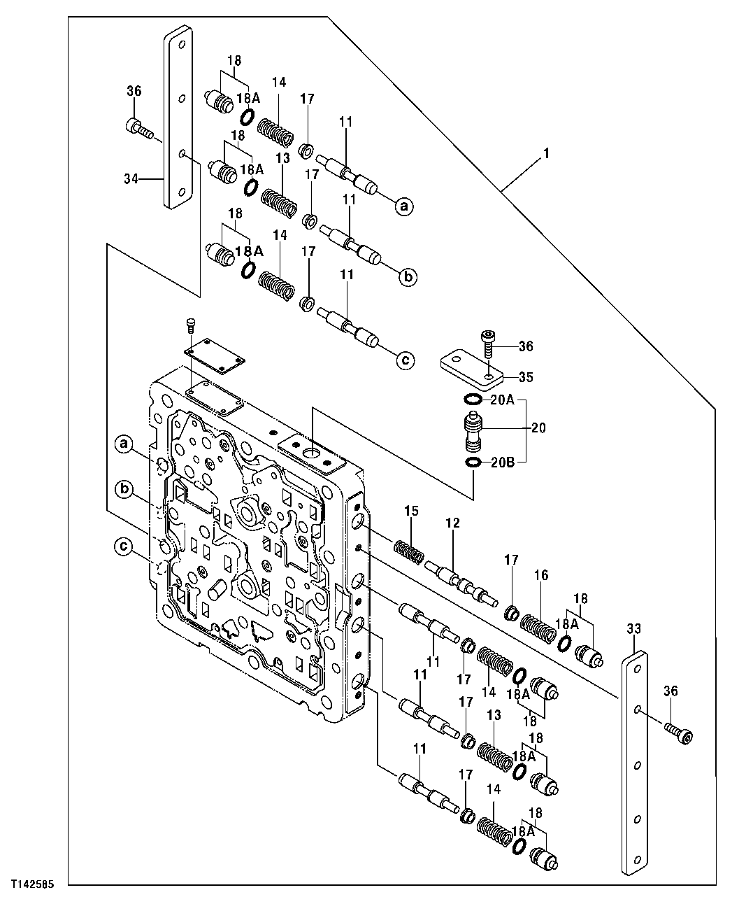 Схема запчастей John Deere 50CLC - 278 - PILOT SIGNAL MANIFOLD 3360 HYDRAULIC SYSTEM