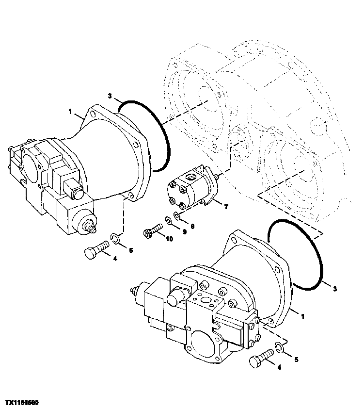 Схема запчастей John Deere 00C LC - 182 - Hydraulic Pump 3361 HYDRAULIC PUMP