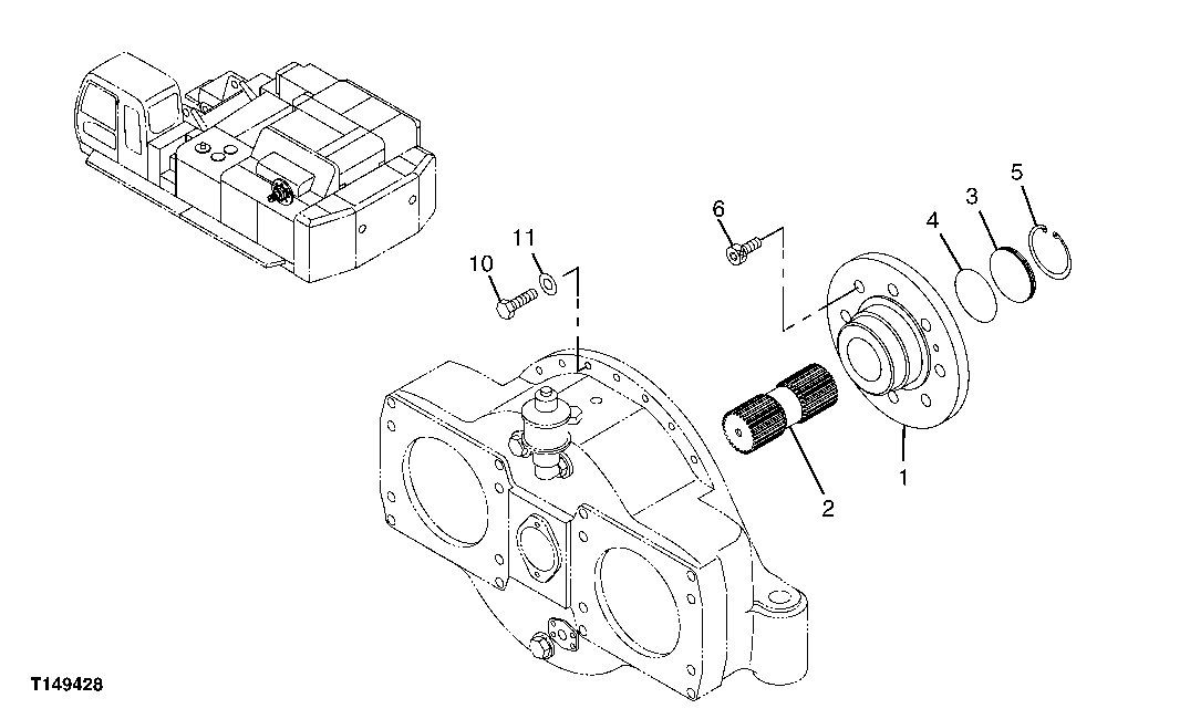 Схема запчастей John Deere 00C LC - 184 - HYDRAULIC PUMP SUPPORT 3361 HYDRAULIC PUMP