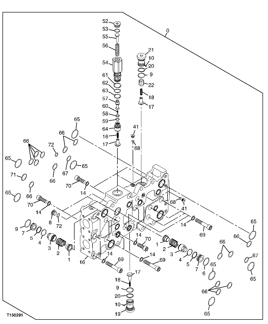 Схема запчастей John Deere 00C LC - 193 - CONTROL VALVE (MANIFOLD) 3362 CONTROL AND LOAD HOLDING VALVES