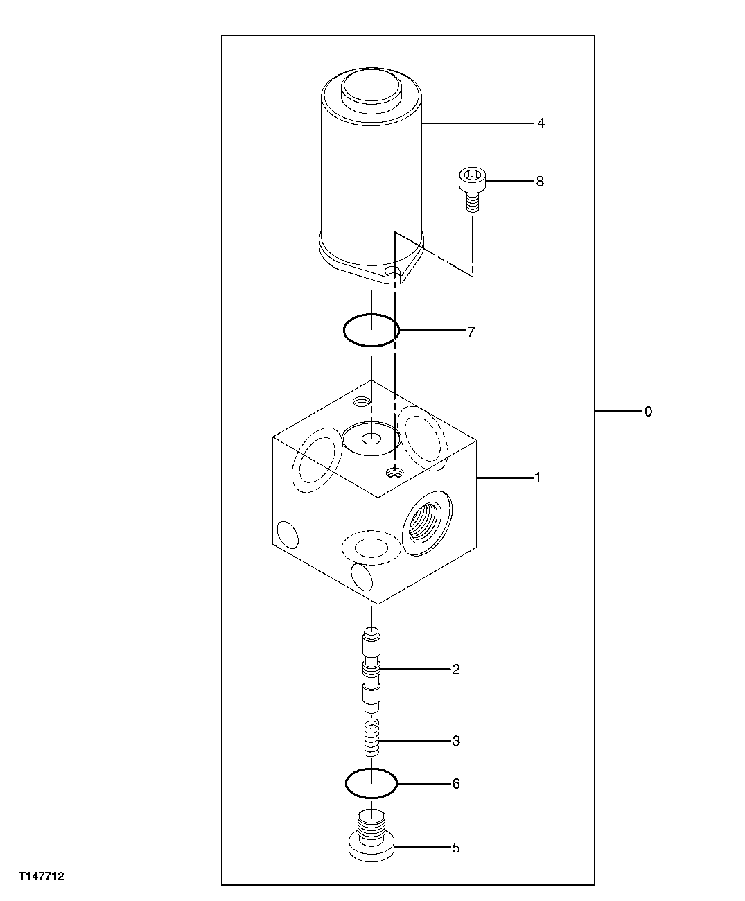 Схема запчастей John Deere 00C LC - 198 - SOLENOID VALVE 3362 CONTROL AND LOAD HOLDING VALVES