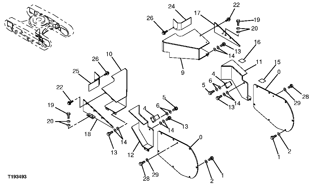 Схема запчастей John Deere 00C - 16 - PROPEL HYDRAULIC LINES COVER 0260 AXLES, DIFF. AND SUSP. SYS. HYD. (INCL. FWD)