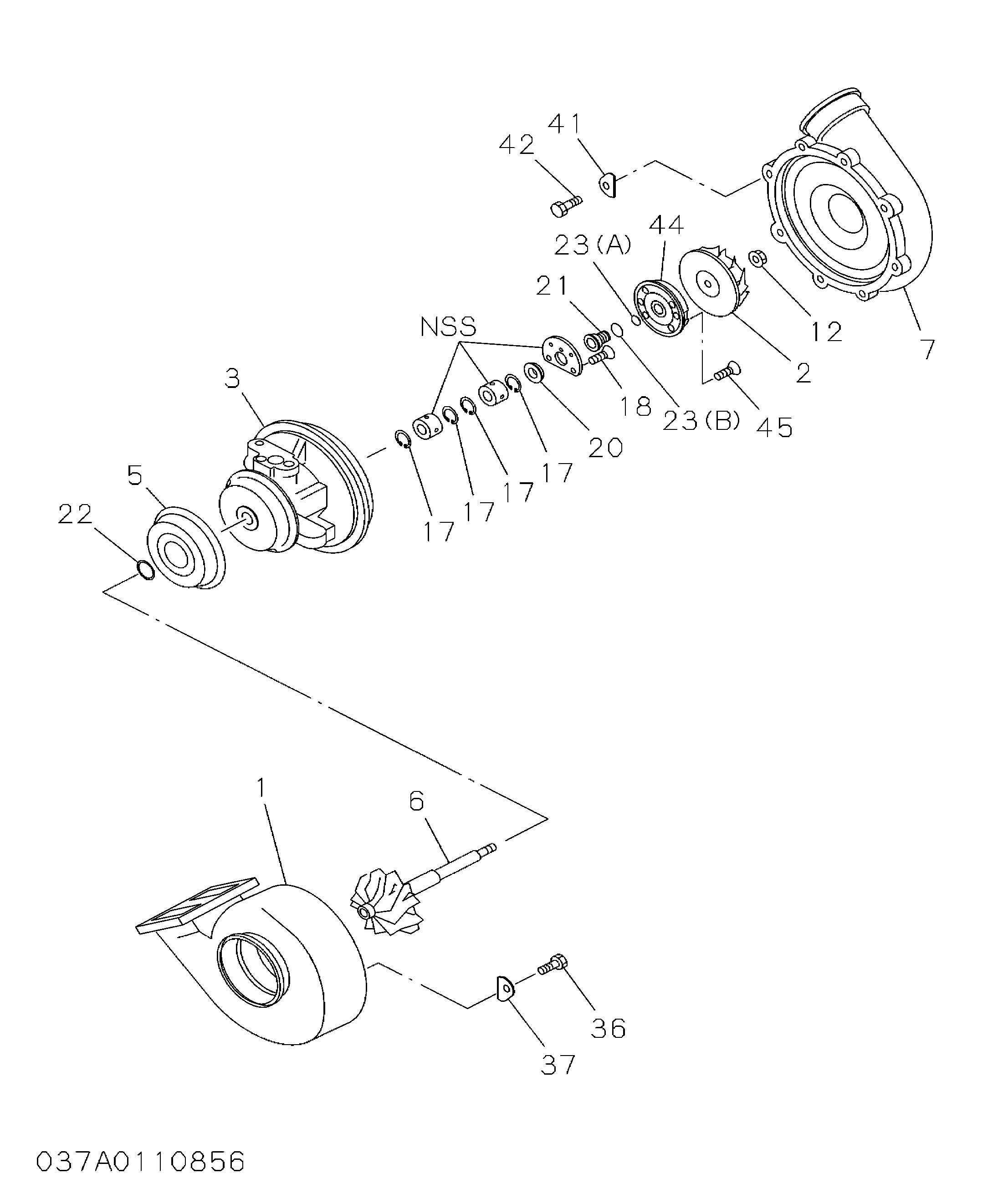 Схема запчастей John Deere 00C - 91 - 0-37 Turbocharger 0400B Engine - Miscellaneous Engine / Complete Engine