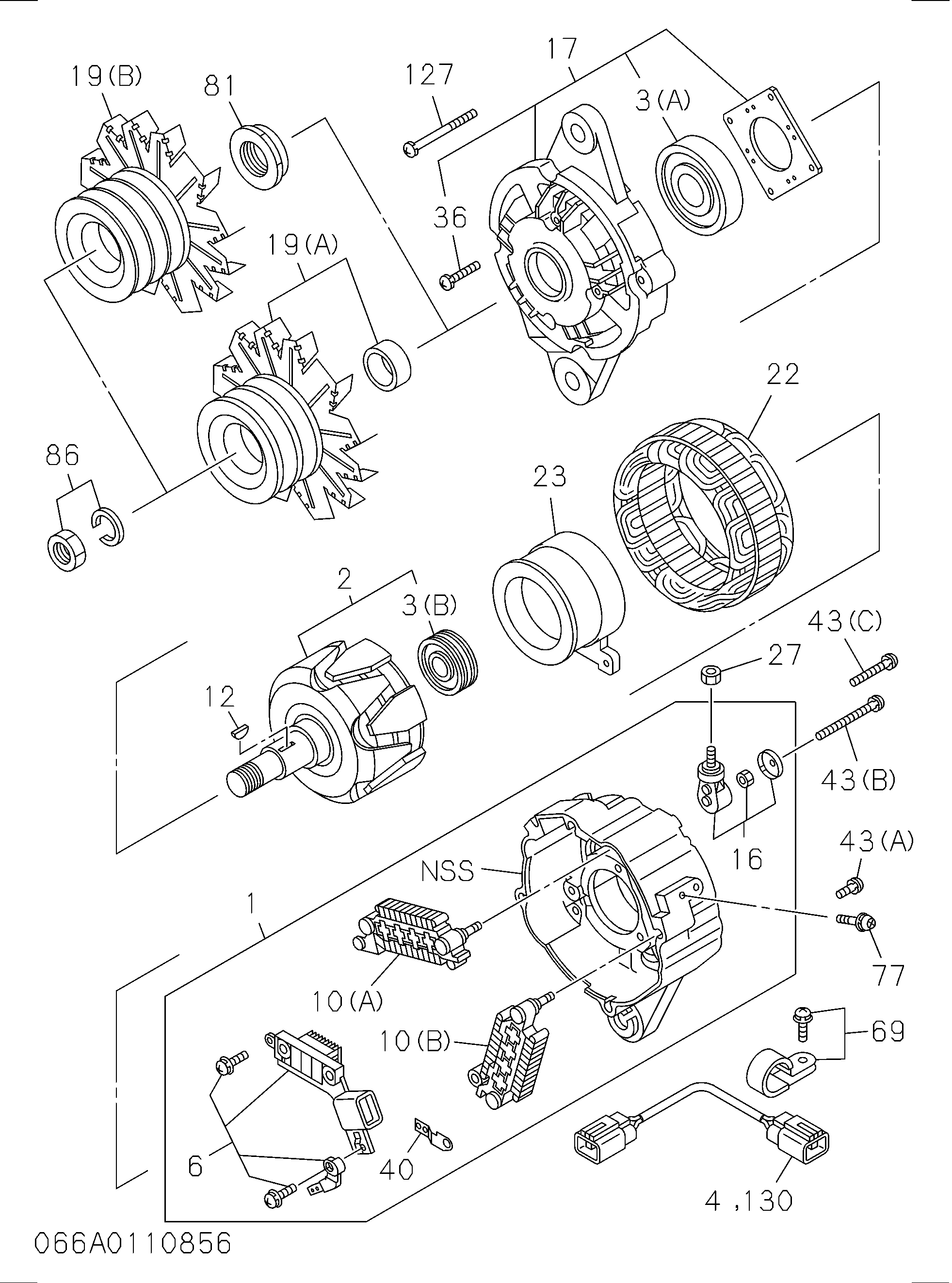 Схема запчастей John Deere 00C - 111 - 0-66 Generator 0400B Engine - Miscellaneous Engine / Complete Engine