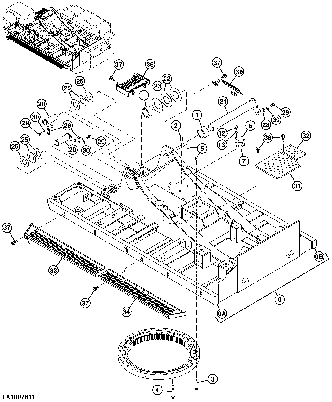 Схема запчастей John Deere 00C - 149 - FRAME 1740 FRAME INSTALLATION