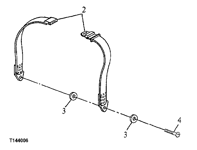 Схема запчастей John Deere 00C - 188 - 3.00 INCH SEAT BELT KIT 1821 SEAT AND SEAT BELTS