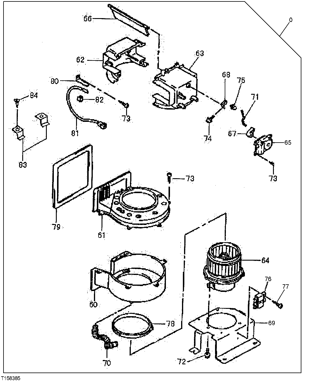 Схема запчастей John Deere 00C - 193 - AIR CONDITIONER COMPONENTS (CONTINUED) 1830 HEATING AND AIR CONDITIONING