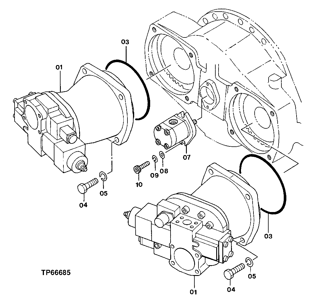 Схема запчастей John Deere 00C - 260 - HYDRAULIC PUMP 3361 HYDRAULIC PUMP