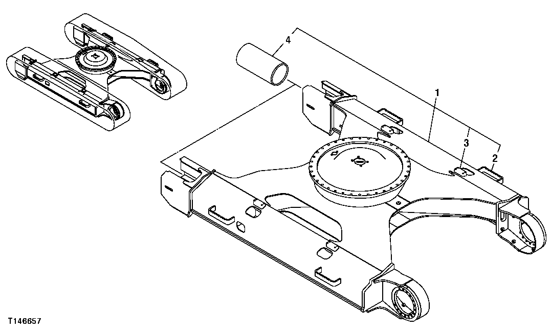 Схема запчастей John Deere 00CLC - 1 - Track Frame 0130 Track Systems