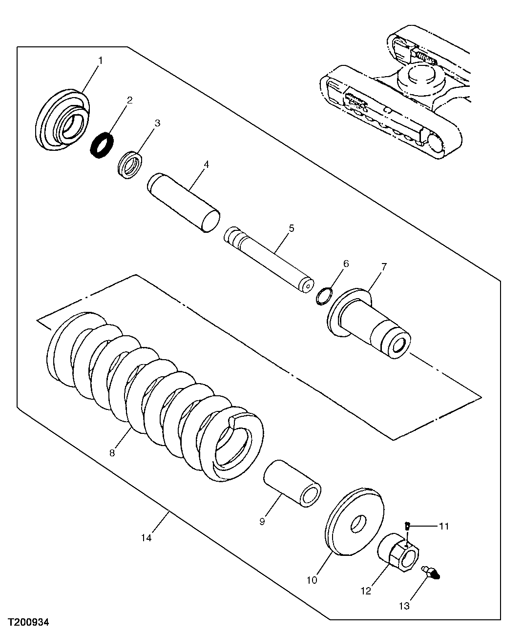 Схема запчастей John Deere 00CLC - 5 - ADJUSTER 0130 Track Systems