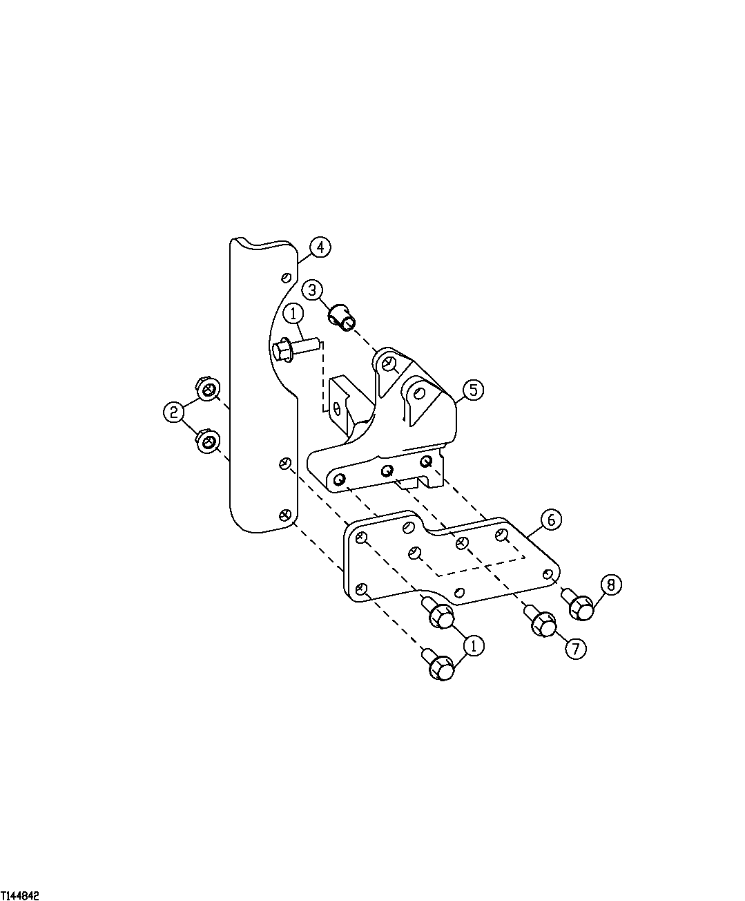 Схема запчастей John Deere 00CLC - 83 - 3110 ALTERNATOR MOUNTING BRACKETS 0400A Engine 6068HT053 6068HT053