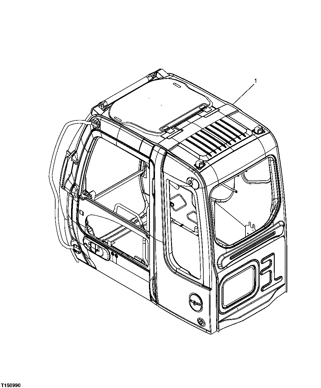 Схема запчастей John Deere 00CLC - 181 - CAB 1810 OPERATOR ENCLOSURE