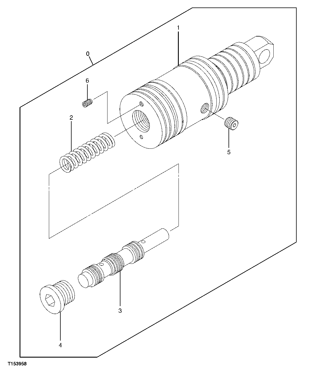 Схема запчастей John Deere 00CLC - 310 - SERVO PISTON 3362 CONTROL & LOAD HOLDING VALVES