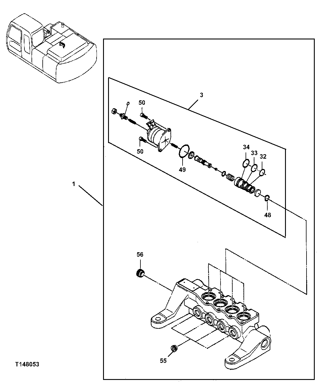 Схема запчастей John Deere 00CLC - 317 - SOLENOID VALVE (SN. -503485) 3362 CONTROL & LOAD HOLDING VALVES