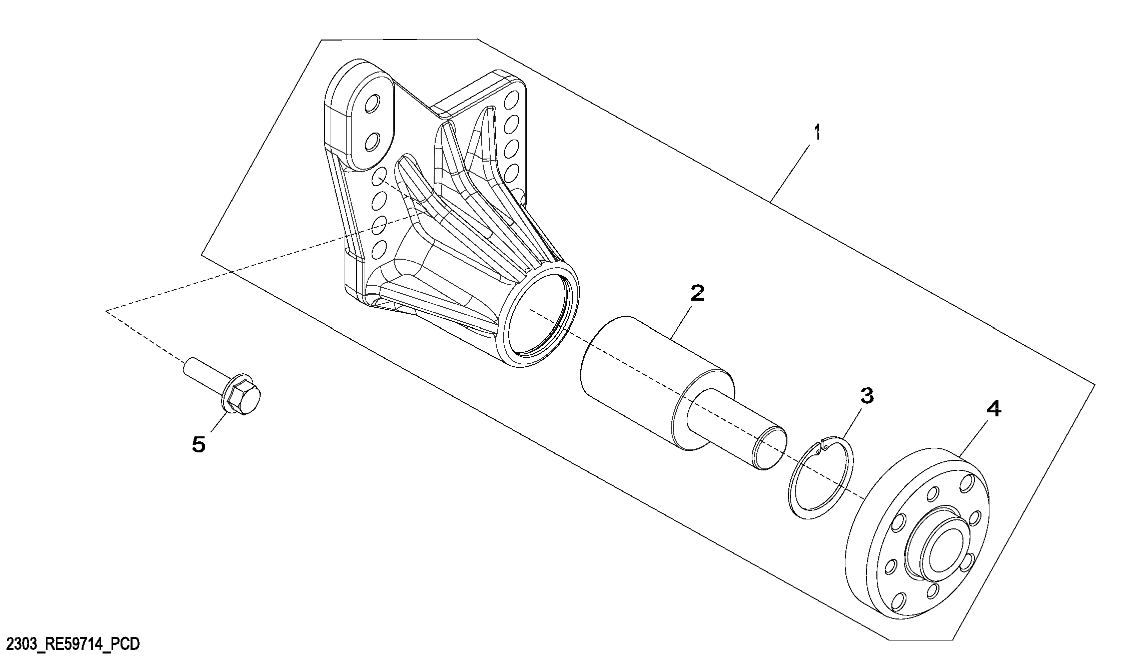 Схема запчастей John Deere 30CLC - 33 - 2303 Fan Drive 0400 Engine 6068HT054-RE507967 6068HT054