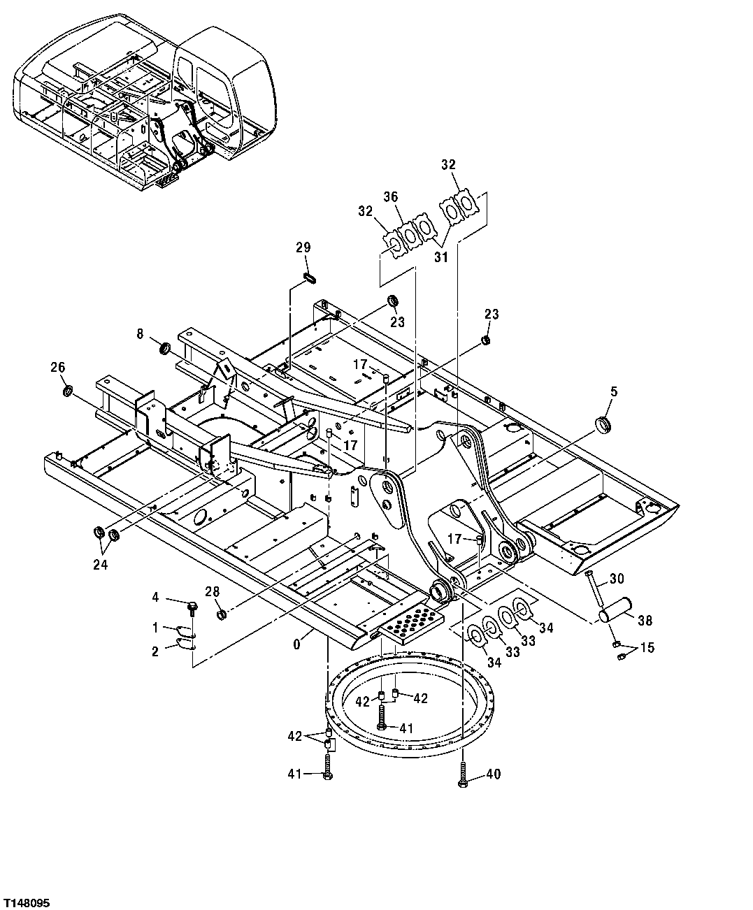 Схема запчастей John Deere 30CLC - 113 - MAIN FRAME 1740 FRAME INSTALLATION