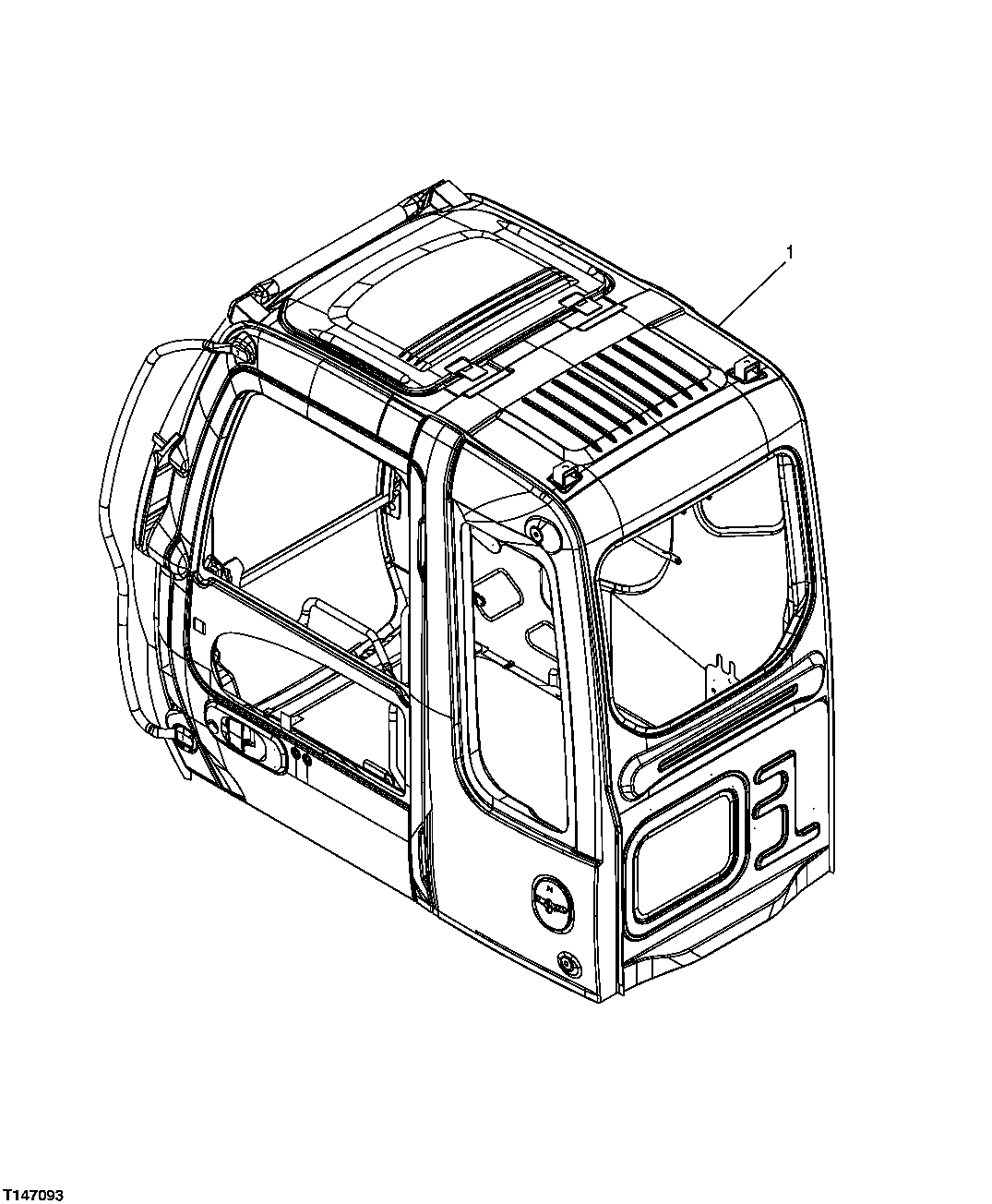 Схема запчастей John Deere 30CLC - 120 - CAB 1810 OPERATOR ENCLOSURE