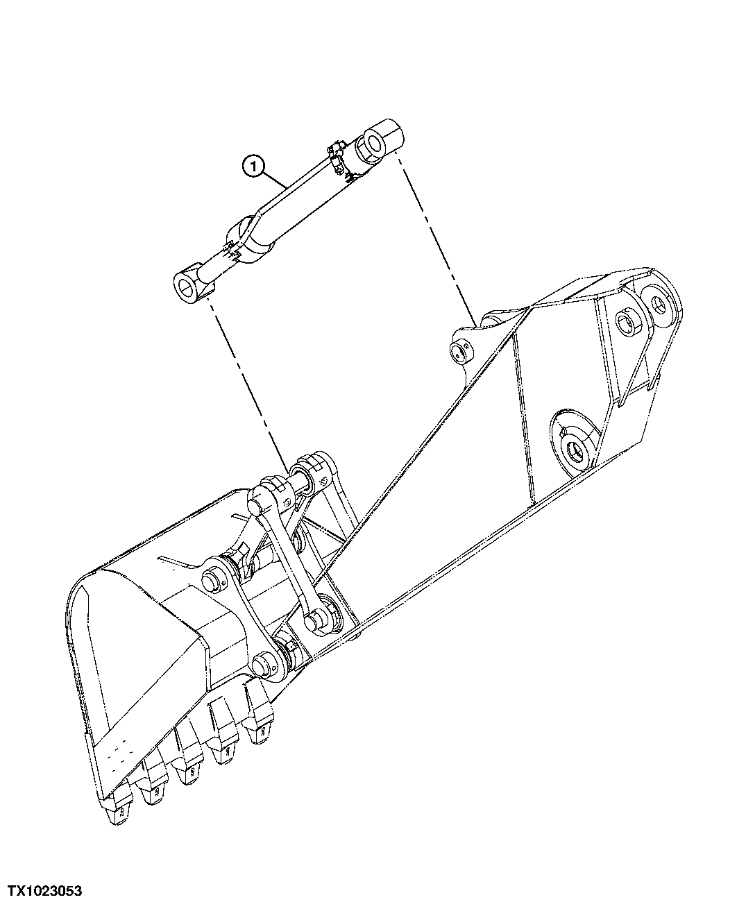 Схема запчастей John Deere 30CLC - 241 - BUCKET CYLINDER (SN 603534- ) 3360 HYDRAULIC SYSTEM