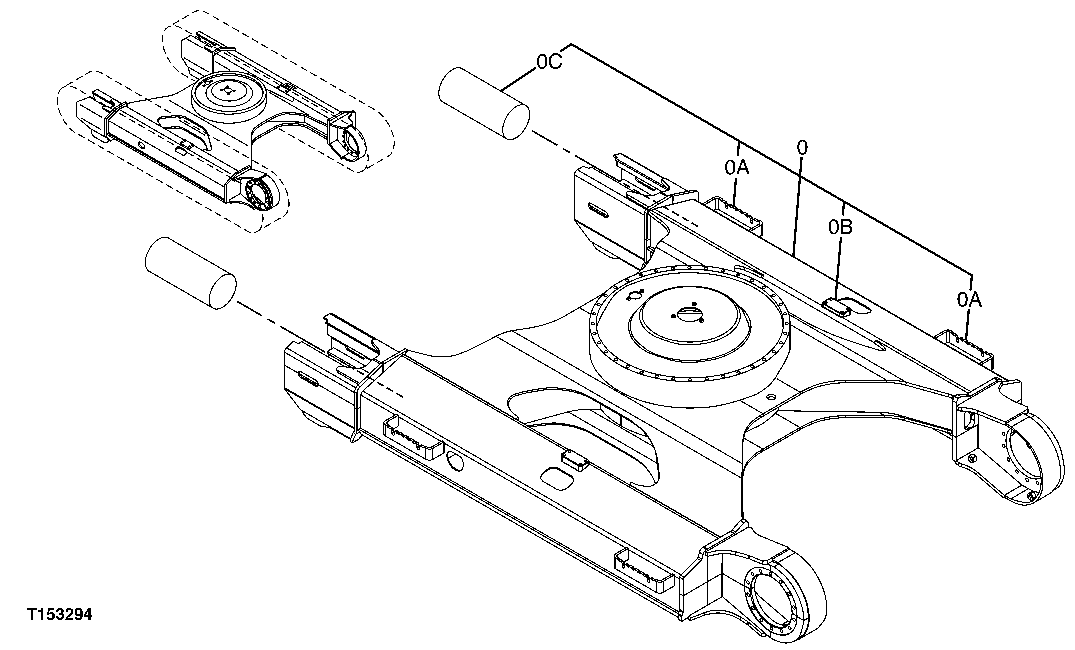 Схема запчастей John Deere 20C - 1 - TRACK FRAME 0130 TRACK SYSTEMS