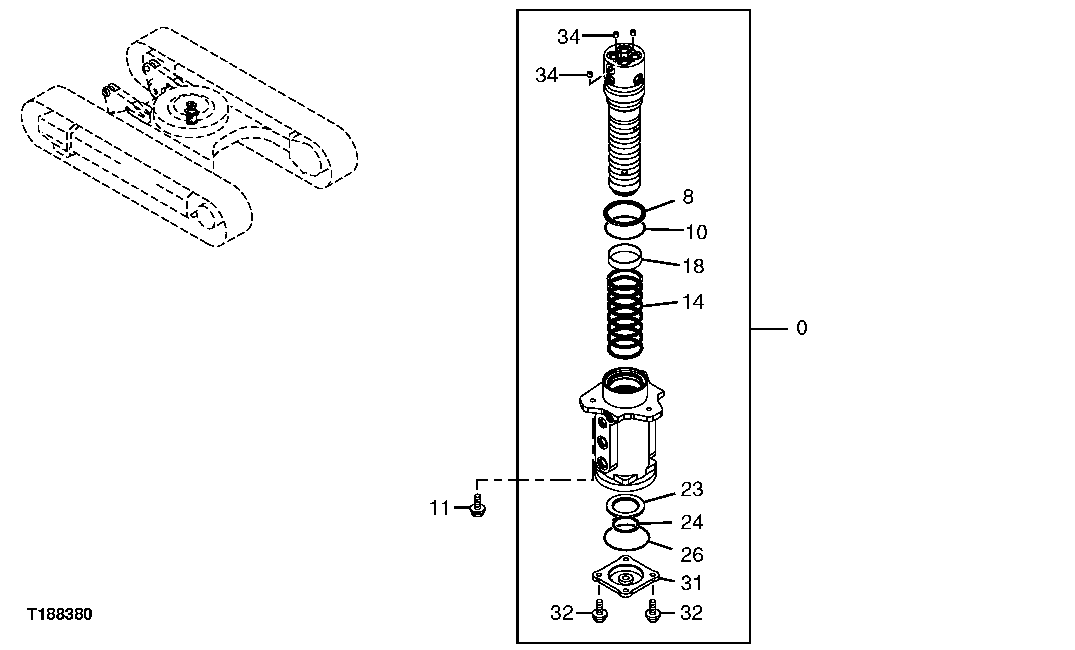 Схема запчастей John Deere 20C - 17 - ROTARY MANIFOLD COMPONENTS WITH BLADE 0260 AXLES, DIFFERENTIAL & SUSPENSION SYSTEM HYDRAULICS (INCLUDING FWD)