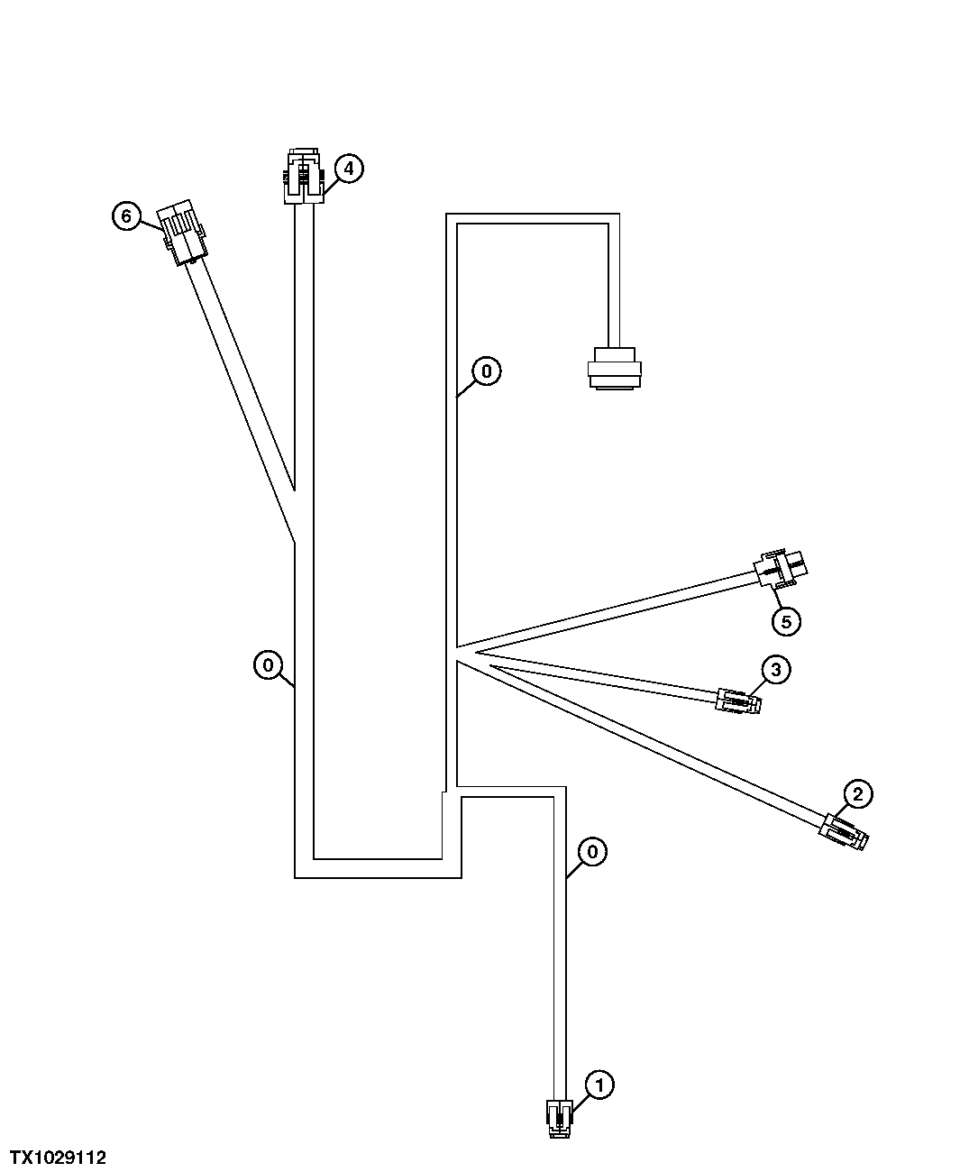 Схема запчастей John Deere 20C - 97 - ENGINE WIRING HARNESS AND CONNECTORS 1674 WIRING HARNESS & SWITCHES