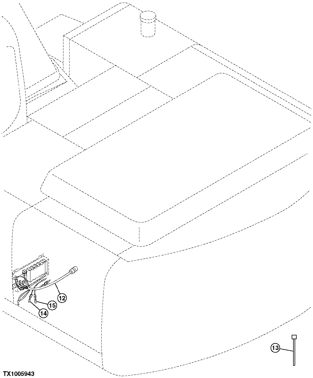 Схема запчастей John Deere 20C - 98 - ENGINE CONTROL UNIT WIRING HARNESS 1674 WIRING HARNESS & SWITCHES