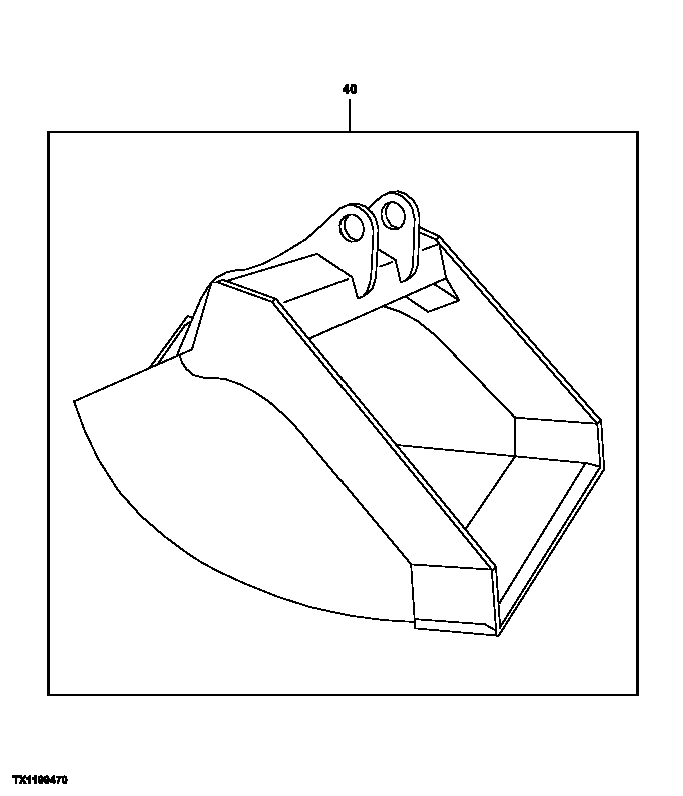 Схема запчастей John Deere 20C - 166 - DITCHING BUCKET 3302 BUCKETS WITH TEETH