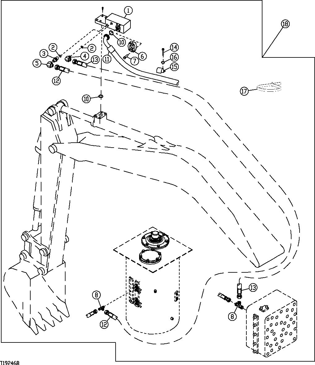 Схема запчастей John Deere 20C - 200 - ARM ANTI-DRIFT KIT 3360 HYDRAULIC SYSTEM