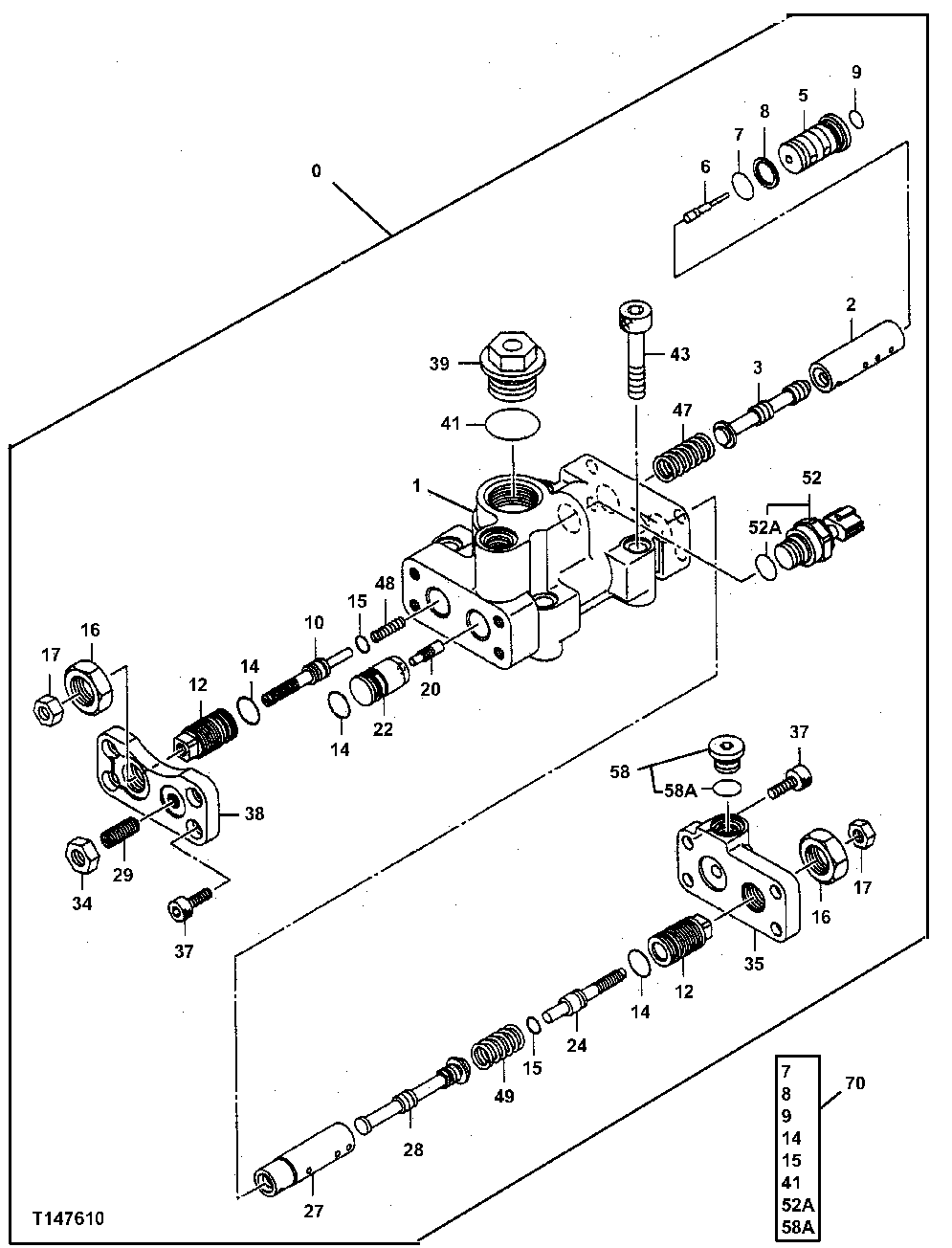 Схема запчастей John Deere 20C - 206 - Hydraulic Pump Left Regulator Components 3361 HYDRAULIC PUMP