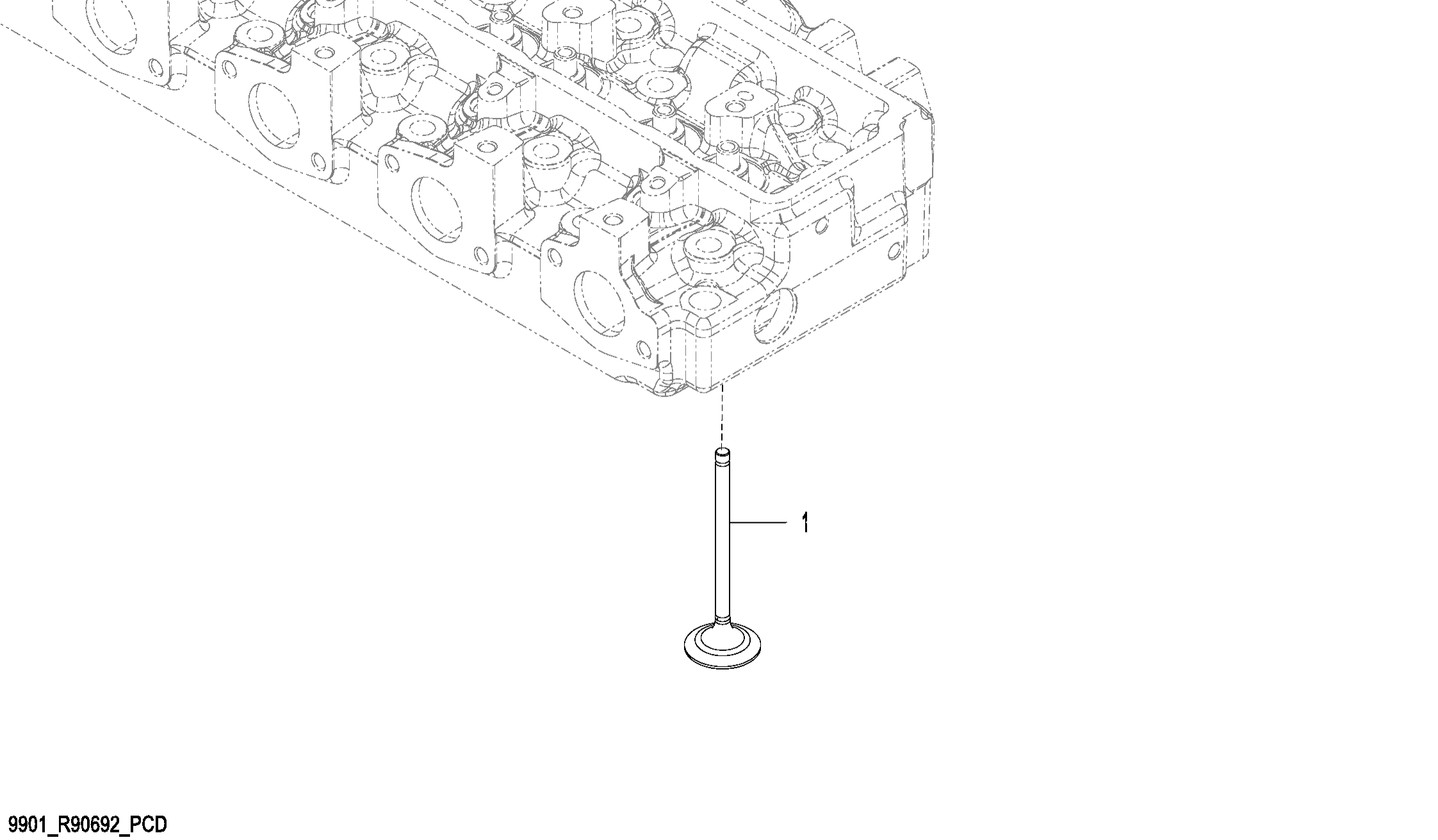 Схема запчастей John Deere 70CLC - 85 - Exhaust Valve 0400A 270C LC EXCAVATOR 6068HT055-RE507964 6068HT055