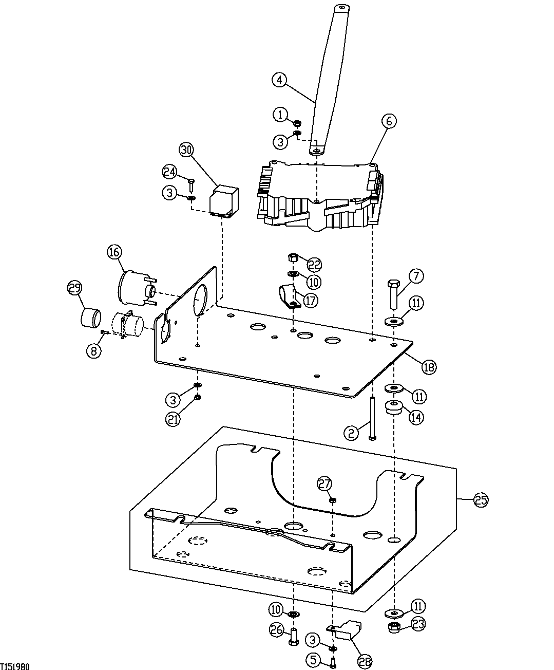 Схема запчастей John Deere 70CLC - 173 - ENGINE CONTROL UNIT ASSEMBLY 1674 WIRING HARNESS & SWITCHES (IF NOT INCLUDED ELSEWHERE)