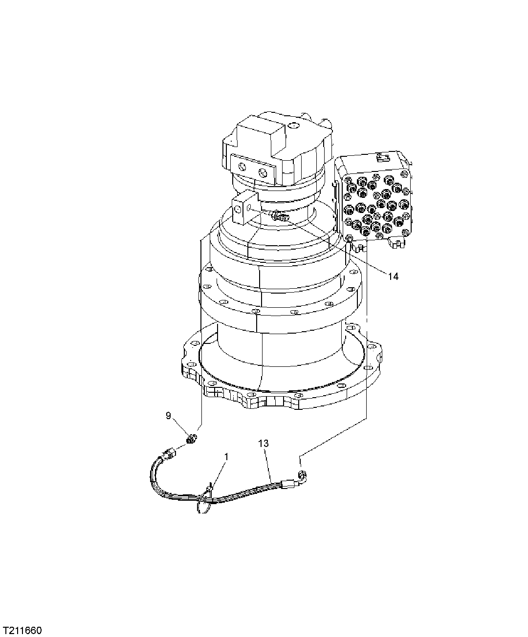 Схема запчастей John Deere 70CLC - 353 - PILOT HYDRAULIC LINE (SN 020745-) 3363 Lines, Hoses & Fittings