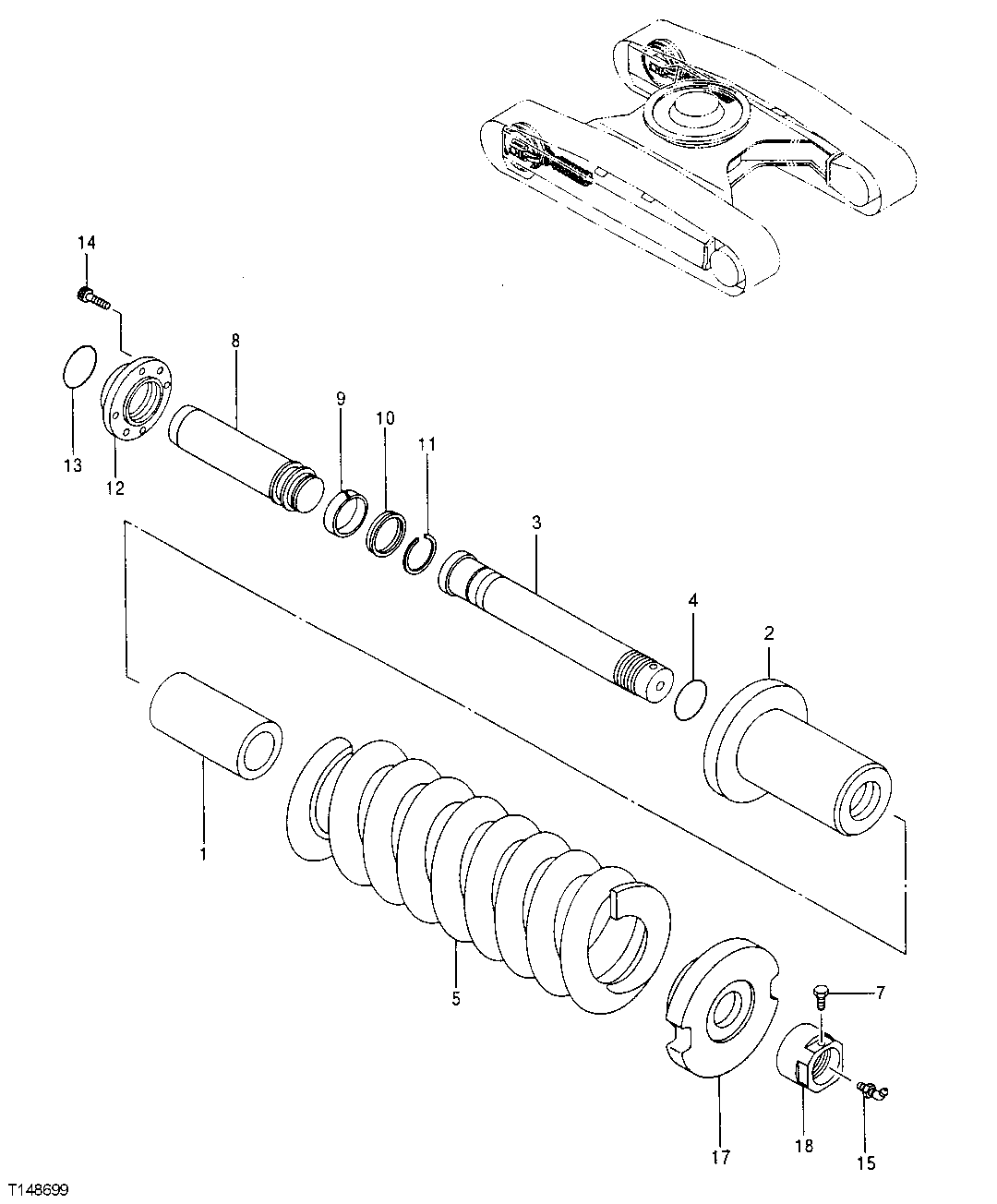 Схема запчастей John Deere 30CLC - 10 - ADJUSTER 370LC 0130 TRACK SYSTEMS