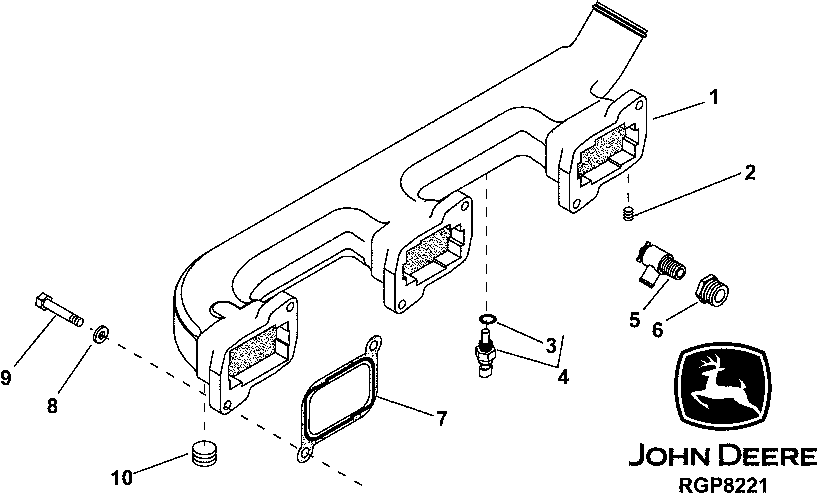 Схема запчастей John Deere 30CLC - 66 - 1708, 1760 INTAKE MANIFOLD 0400A 6081HT002 6081HT002 6081HT002