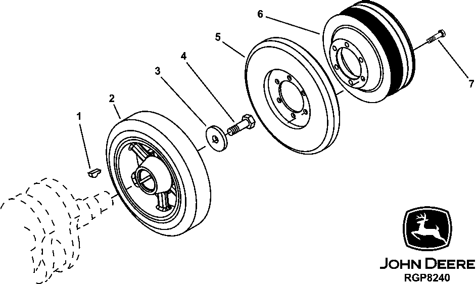 Схема запчастей John Deere 30CLC - 77 - 1309 CRANKSHAFT PULLEY 0400A 6081HT002 6081HT002 6081HT002