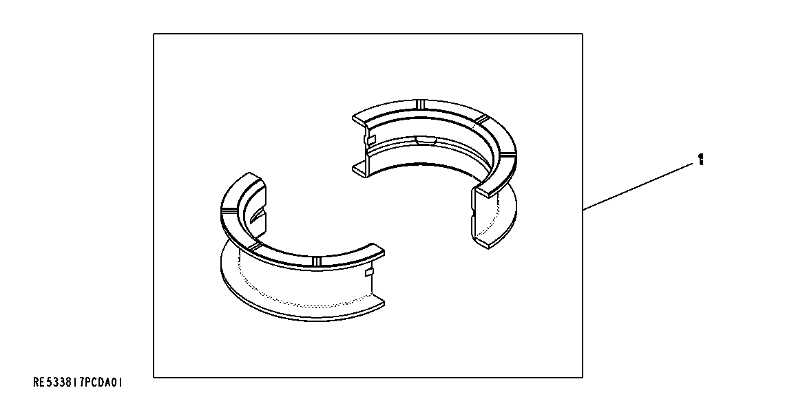 Схема запчастей John Deere 30CLC - 87 - 9901 MAIN BEARING KIT 0400A 6081HT002 6081HT002 6081HT002