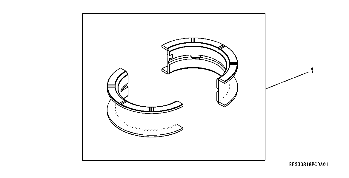 Схема запчастей John Deere 30CLC - 88 - 9901 MAIN BEARING KIT 0400A 6081HT002 6081HT002 6081HT002