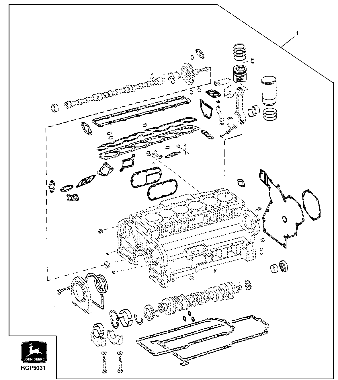 Схема запчастей John Deere 30CLC - 96 - 9901 SHORT BLOCK ASSEMBLY 0400A 6081HT002 6081HT002 6081HT002