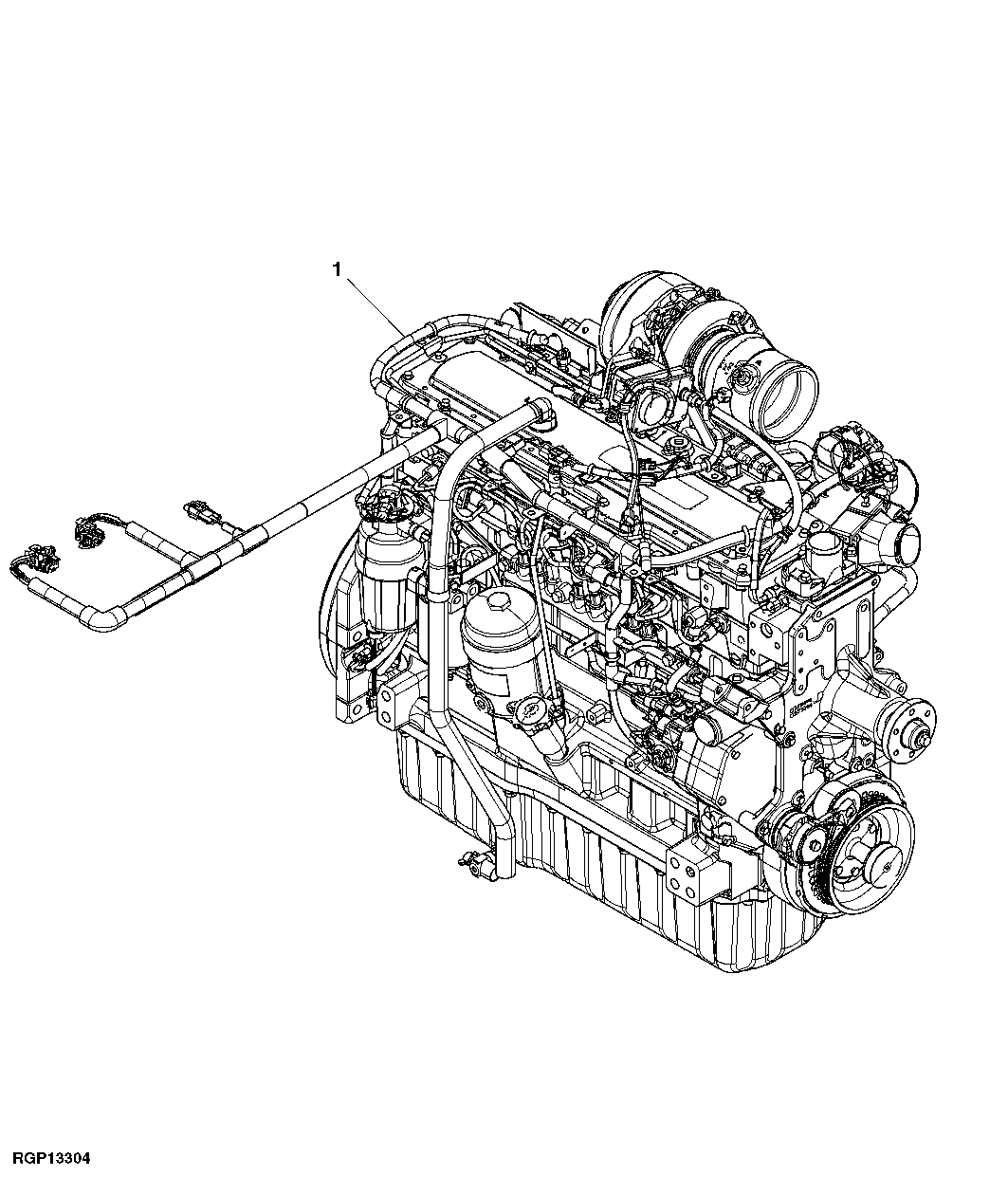 Схема запчастей John Deere 30CLC - 97 - 9901 REPLACEMENT ENGINE 0400A 6081HT002 6081HT002 6081HT002