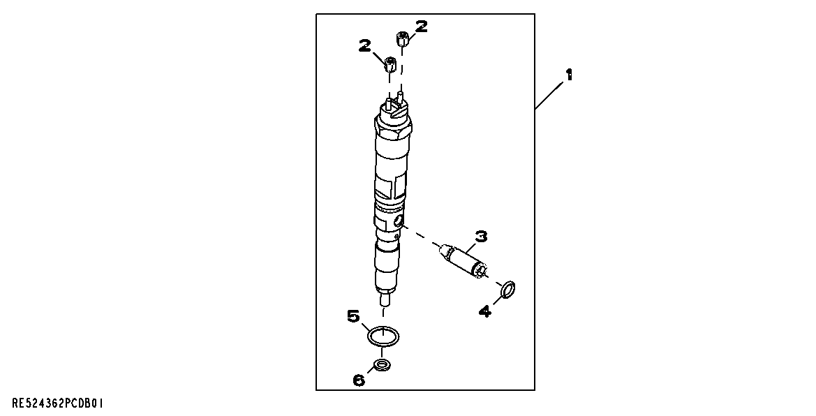 Схема запчастей John Deere 30CLC - 160 - 9902 (INJECTOR SERVICE KIT) 0400B 6081HT008 6081HT008-RE527869 6081HT008