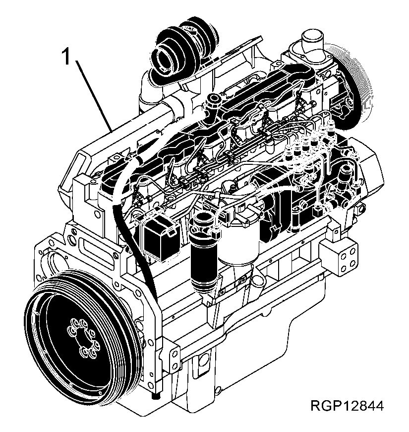 Схема запчастей John Deere 30CLC - 166 - REPLACEMENT ENGINE 0400B 6081HT008 6081HT008-RE527869 6081HT008