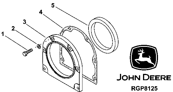 Схема запчастей John Deere 30CLC - 98 - CRANKSHAFT OIL SEAL AND HOUSING 0400B 6081HT008 6081HT008-RE527869 6081HT008