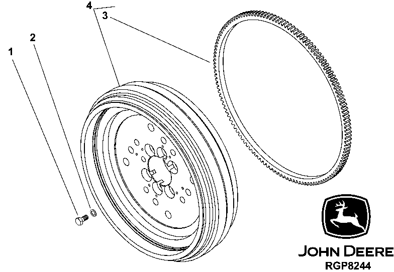 Схема запчастей John Deere 30CLC - 138 - FLYWHEEL 0400B 6081HT008 6081HT008-RE527869 6081HT008