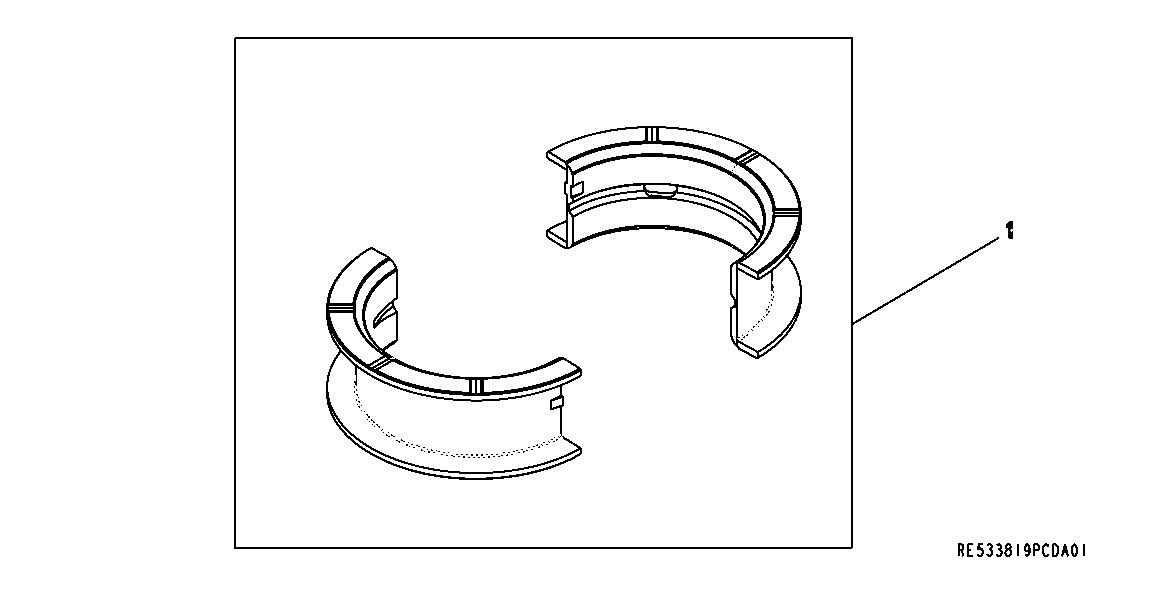 Схема запчастей John Deere 30CLC - 147 - 9901 (MAIN BEARING) 0400B 6081HT008 6081HT008-RE527869 6081HT008